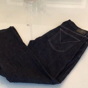 Men’s dark blue size 34 zip jeans in great clean condition